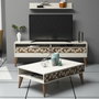 Hanah Home Line - Cream Conjunto de Muebles de Salón